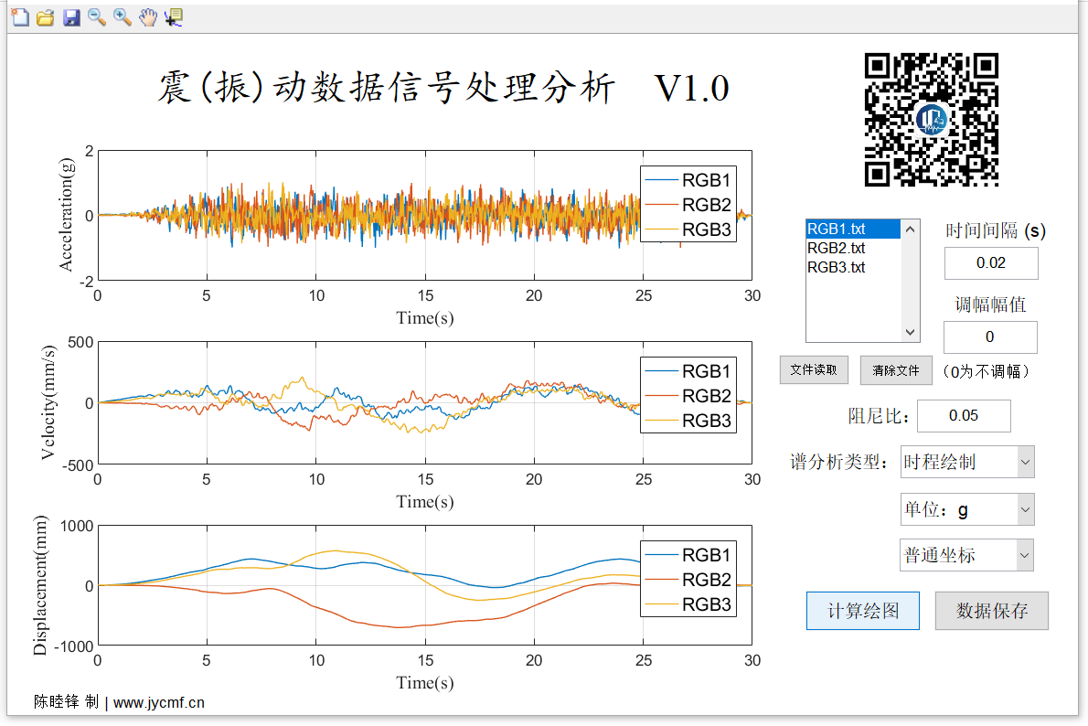 【JY】JYSignalData 振动信号/地震波 批量分析软件的图3